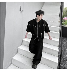 Men's Black Rebel Baggy Streetwear Set