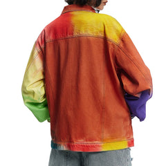 Women's Vibrant Multi-Colored Denim Jacket