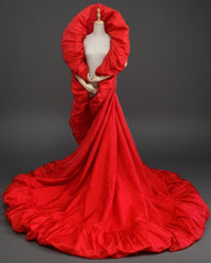 Sculptural Taffeta Opera Cape