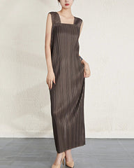 Luxury Pleated Shawl Dress