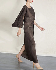 Luxury Pleated Shawl Dress