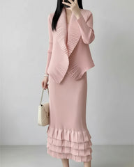 Luxury Petite Plissé Skirt Set