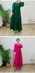 Truly Pleated Loose Long Dress