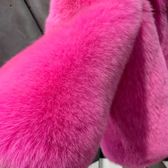 Luxury Plush Fox Fur Coat