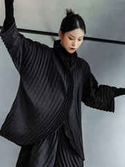 Pleated Plissé Jacket & Pant Set