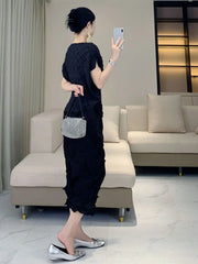 Luxe Pleated Crinkled 2-Piece Set
