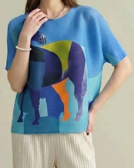 Artistic Cropped Pleated Top