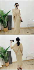 Luxury Pleated Tassel V-Neck Dress