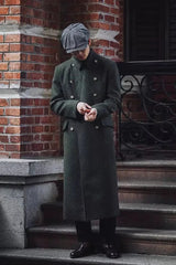 Men's Premium Wool Blend Long Trench Coat