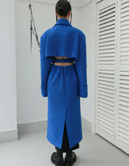Luxury Wool-Blend Asymmetrical Coat
