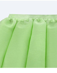 Pleated Set Top & Pull-On Skirt