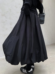Luxury Bubble Elastic Pull-On Skirt