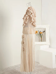 Truly Pleated Sleeveless Top & Skirt