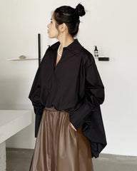 Luxury Poplin Balloon Blouse