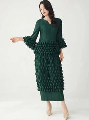 Luxury Bubble Pleat Skirt Set