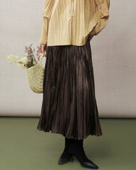 Luxury Plissé Crinkled Skirt
