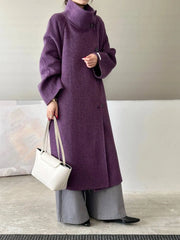 Luxury Wool-Blend Tie Belt Overcoat