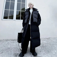 Men's Long Double Detachable Puffer Jacket