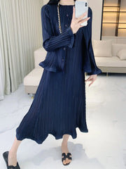 Luxury Pleats 2-Piece Dress Set