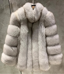 Luxury Genuine Fox Fur Coat