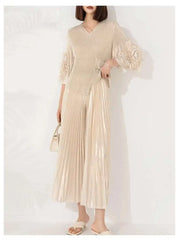 Luxury Formal Plisse Palazzo Pant Set