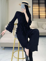 Luxury Bubble Pleats Top & Pants