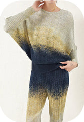 Luxury Plissé Knit Top & Pants Set