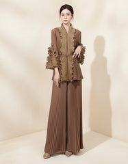 Luxury Plissé Formal 2-Piece