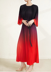 Luxury Pleated Ombre Dress