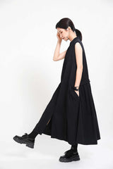 Luxury Oversized Sleeveless Shirt Dress