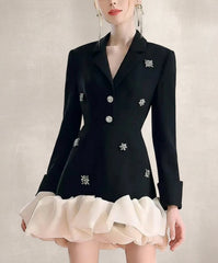 Luxury Crystal Blazer Dress