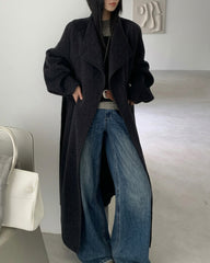 Luxury Wool-Blend Long Coat