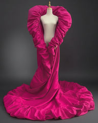 Sculptural Taffeta Opera Cape