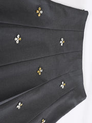 Luxury Crystal High-Waist Skirt