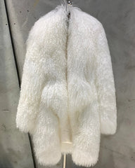 Couture Curly Lamb Fur Coat