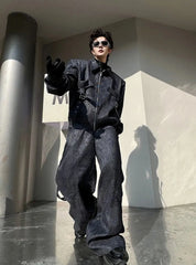 Men's 2 Piece High Society Cargo Wide Leg Pants Set