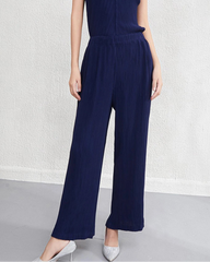 Pleated Wide-Leg Trousers