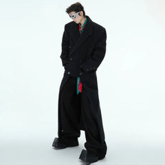 Men's Luxe Wool-Blend Long Coat