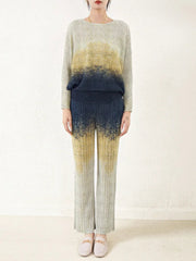 Luxury Plissé Knit Top & Pants Set