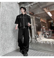 Men's Black Rebel Baggy Streetwear Set