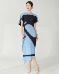 Elegant Kaftan Plisse Dress