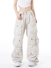 Isabella High Streetwear Loose Wide-Leg Pants