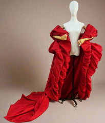 Haute Couture Ruffle Cape Jacket