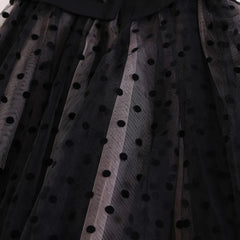 High-Waisted Polka Dot Tulle Skirt