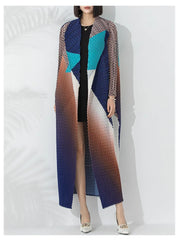 Couture Truly Pleated Long Cardigan Coat