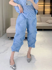 Luxe Pleated Crinkled 2-Piece Set