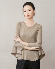 Luxe Pleated Asymmetric Top