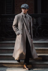 Men's Luxurious Wool Blend Long Trench Coat