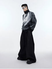 Men's Luxury Streetwear Pleated Wide Leg Pants