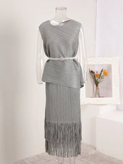 Truly Pleated Tank Top & Skirt